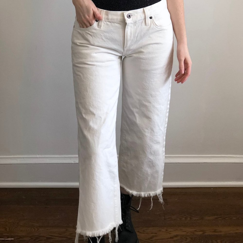 SIMON MILLER White Wide Leg Jeans
